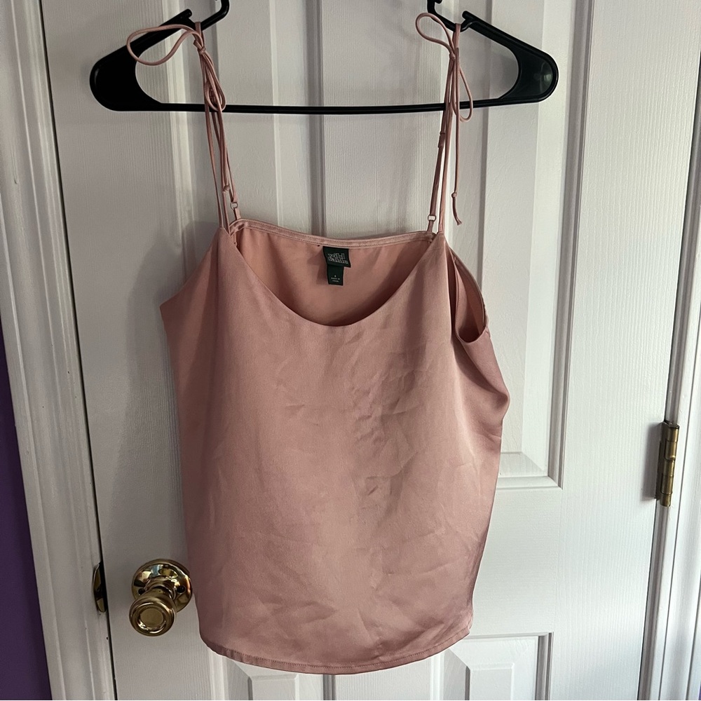 Satin pink tank